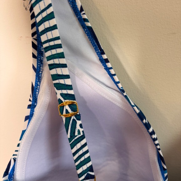 Bleu Rod Beattie Womens Swimsuit Sz 8 One Piece Blue Tropical New - Picture 7 of 8